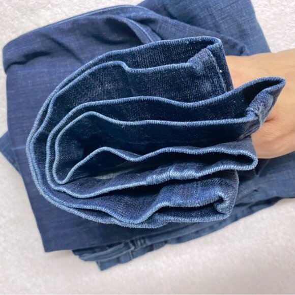7 For All Mankind Ginger Blue Med Wash Mid Rise Wide Leg Flare Leg Jeans 27 - Picture 8 of 15